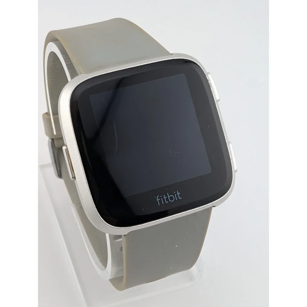 Fitbit Versa Smartwatch FB504 Rose Gold Gray Small Band w/ Charger- Working